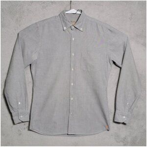 Tomas Maier Shirt Mens Small Gray Button Down Italy Long Sleeve Palm Embroidered
